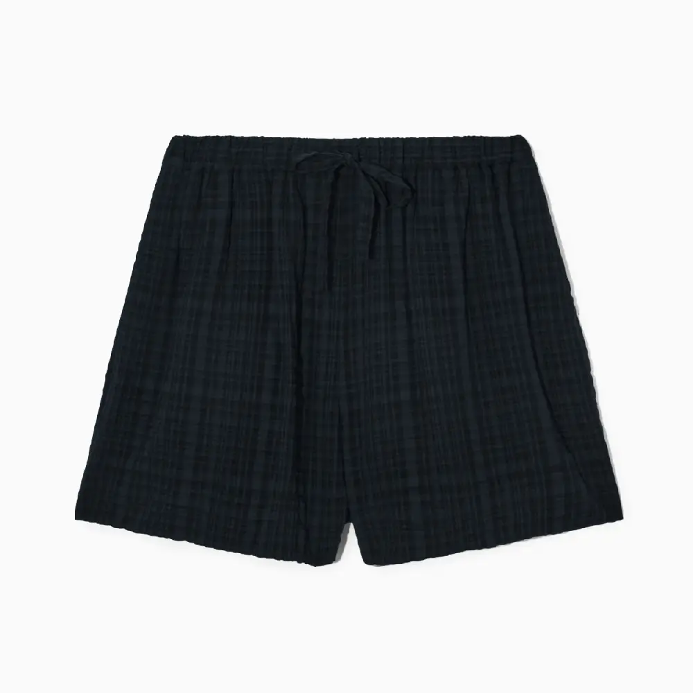 

Шорты COS Seersucker Drawstring, черный