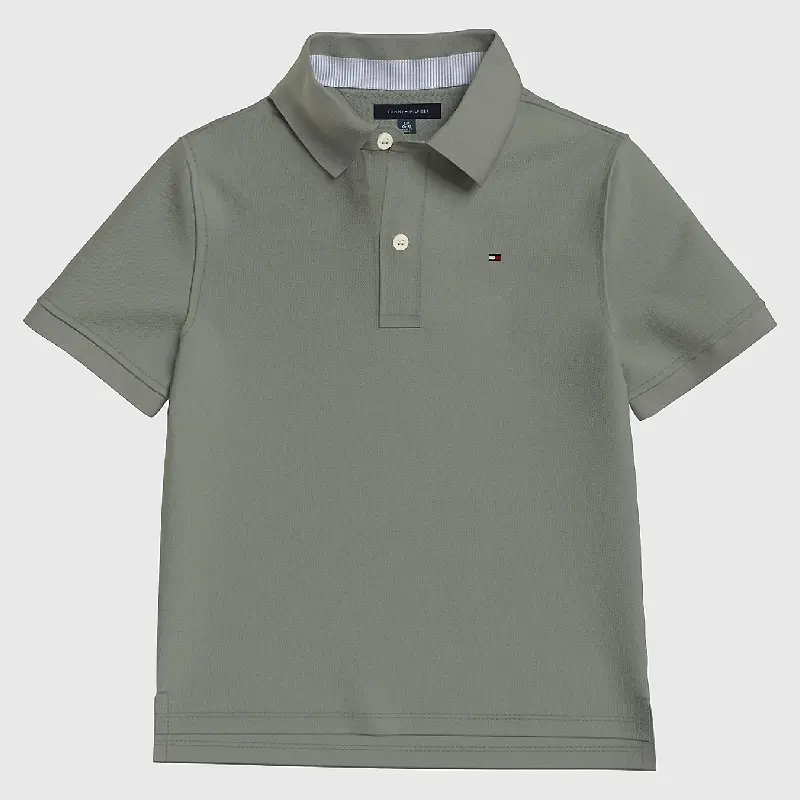 

Футболка-поло Tommy Hilfiger Kids' Solid Stretch, хаки