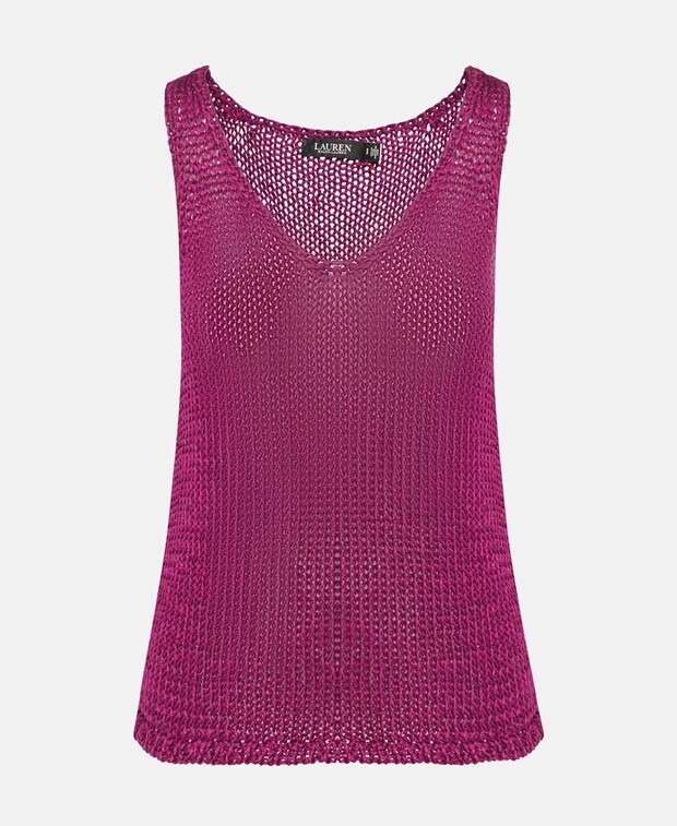 

Вязаный топ Lauren Ralph Lauren, ежевика