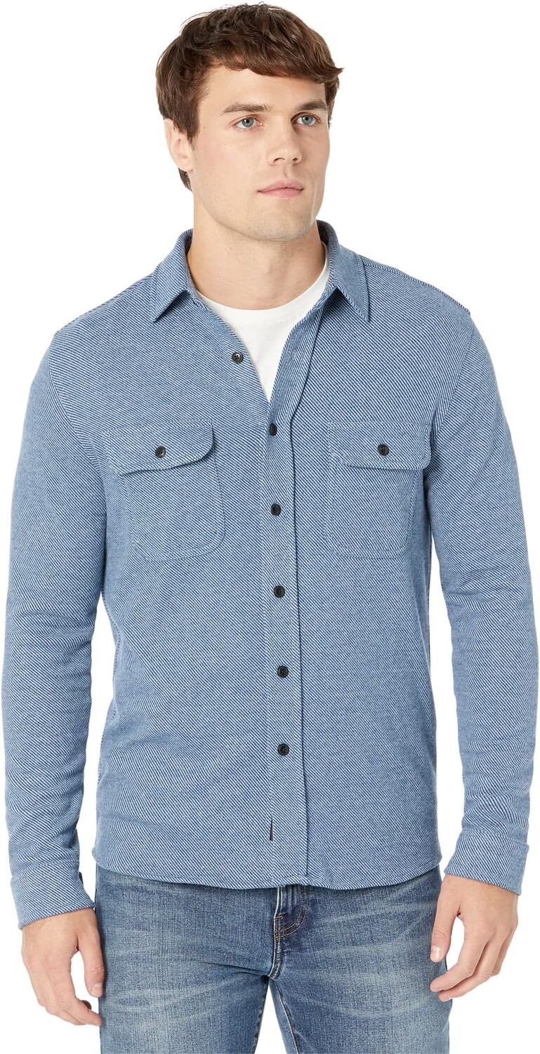 

Легендарная рубашка-свитер Faherty, цвет Glacier Blue Twill