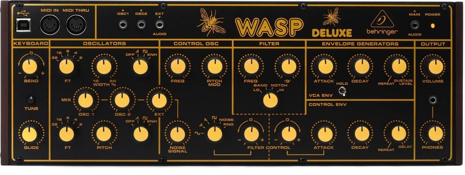 

Настольный аналоговый синтезатор Behringer Wasp