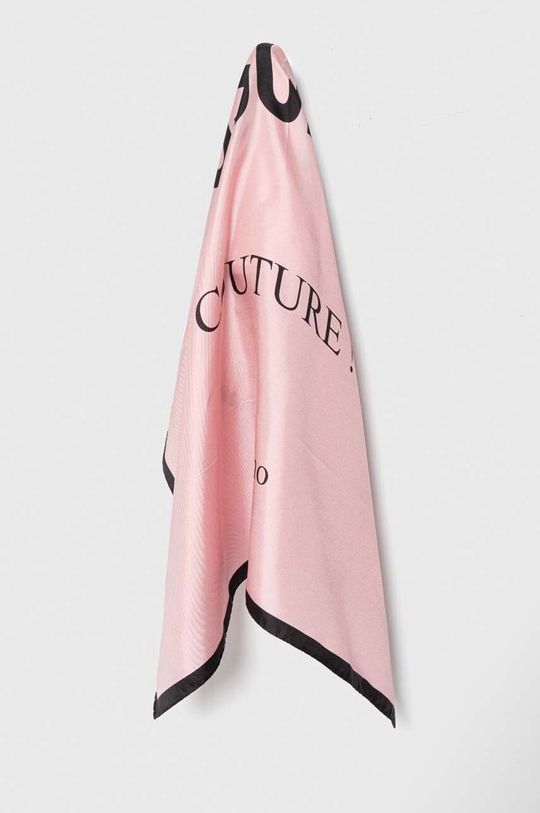 Шелковый шарф Moschino, розовый