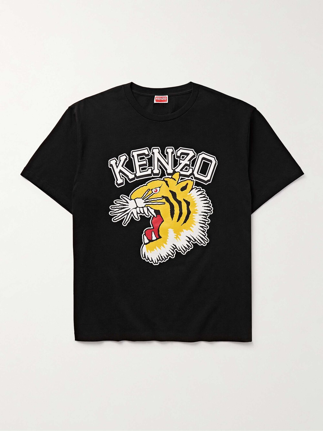 

Футболка из хлопкового джерси с логотипом KENZO, черный