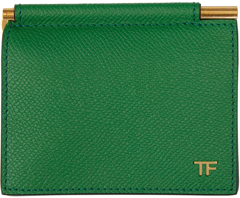 

Зеленая складная визитница TOM FORD