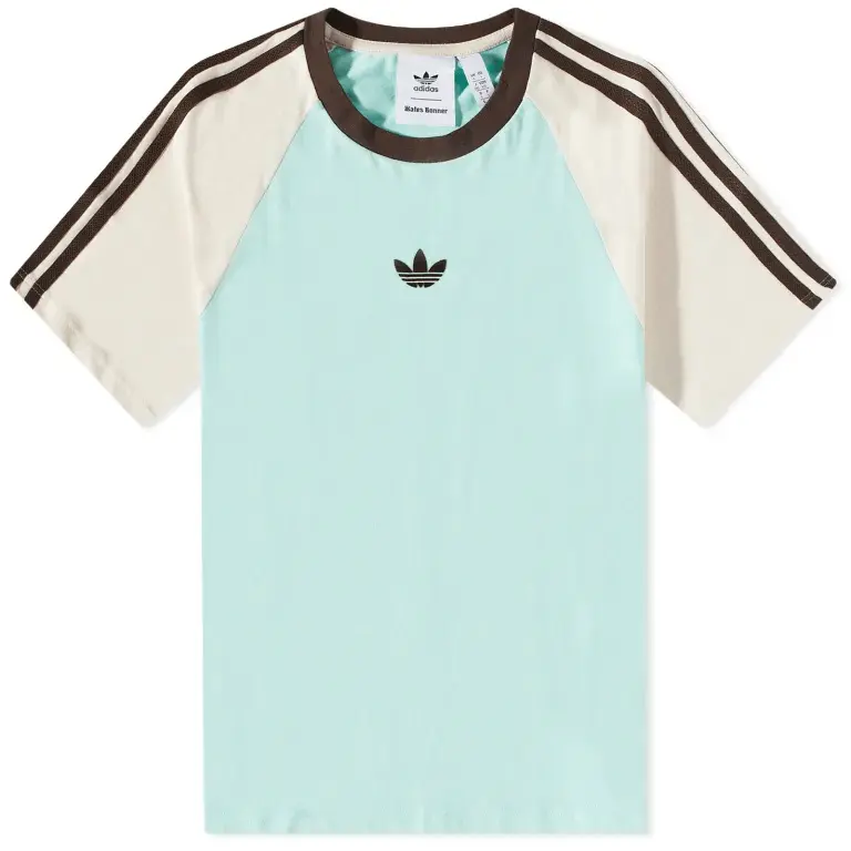 

Футболка Adidas Consortium x Wales Bonner, мятный/белый