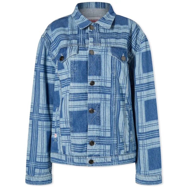 Куртка-рубашка джинсовая Charles Jeffrey Oversized, синий, голубой