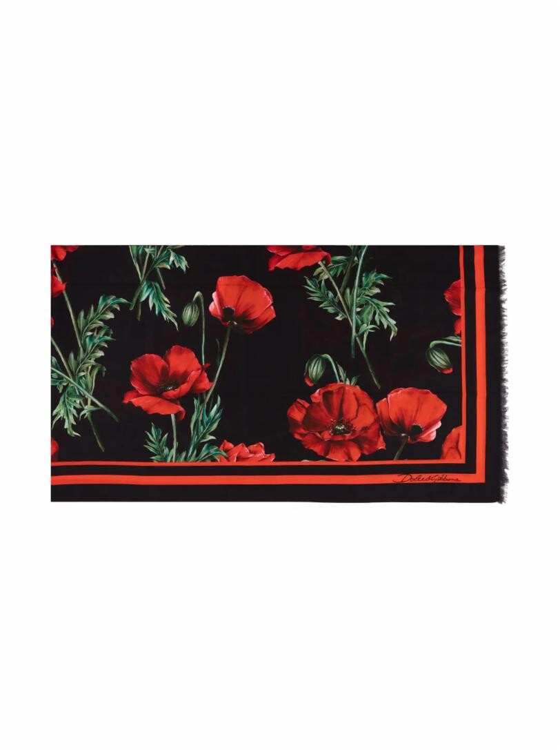 

Хлопковое парео с цветочным принтом Dolce&Gabbana