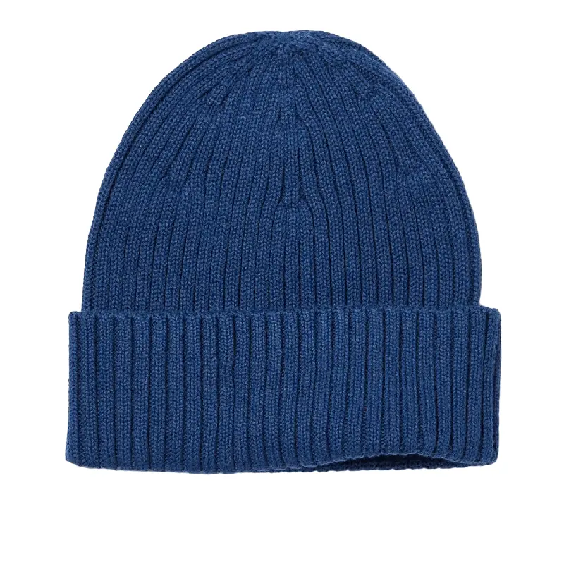 

Шапка Uniqlo Cotton Ribbed, синий