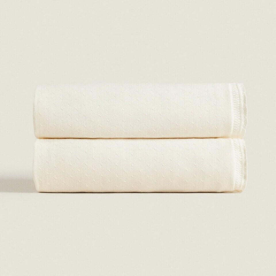 

Плед Zara Cotton Knit, ваниль