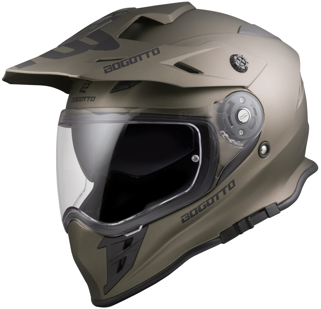 цена Шлем Bogotto V331 Enduro с логотипом, коричневый