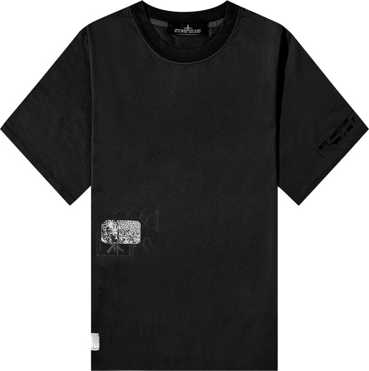 Футболка Stone Island Shadow Project Shadow Short-Sleeve Crewneck T-Shirt 'Black', черный