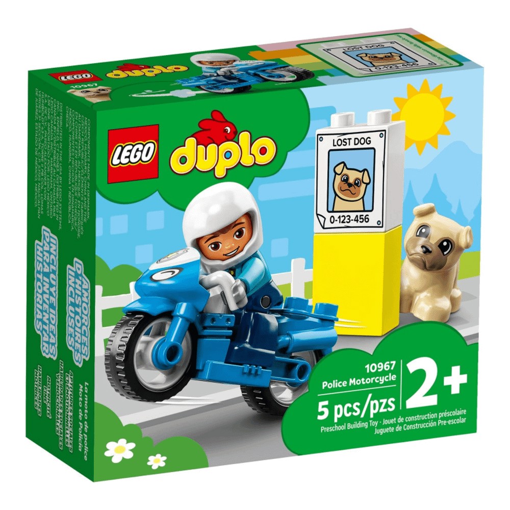 Конструктор LEGO DUPLO 10967 Полицейский мотоцикл конструктор патруль полицейский мотоцикл 26 деталей
