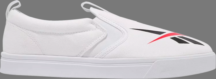 Лимитированные кроссовки royal vulc slip on 'white black' Reebok, белый - фото