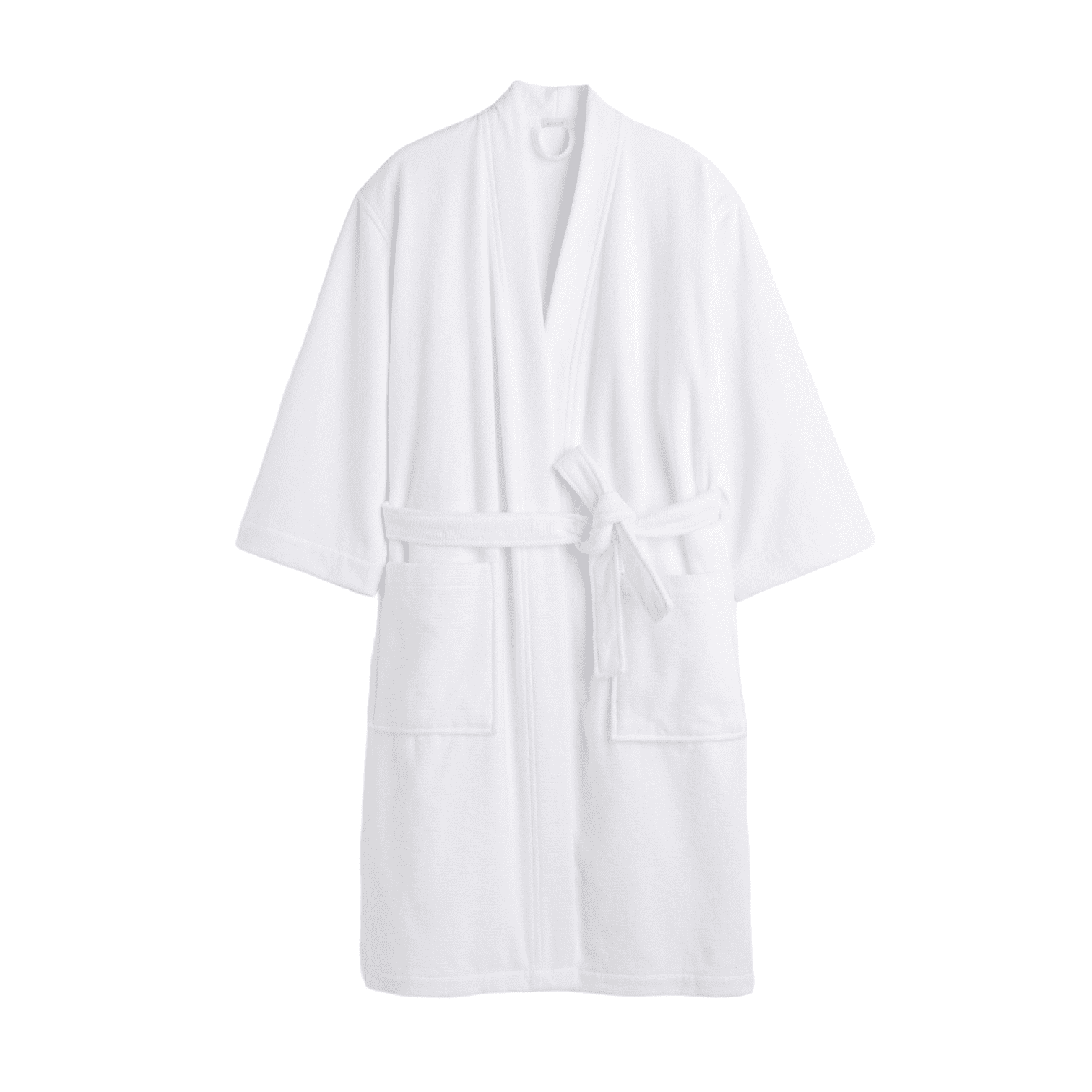 Халат H&M Home Terry, белый жаккардовый махровый халат с поясом versace цвет azur
