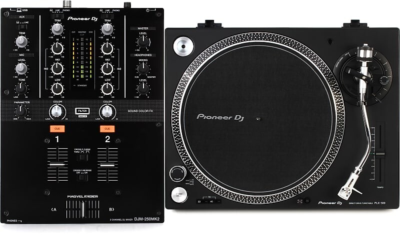 

Комплект 2-канального DJ-микшера Pioneer DJ DJM-250MK2 с проигрывателем Pioneer DJ PLX-500 с прямым приводом DJM-250MK2=1 PLX-500-K/FWUXEGCB=1