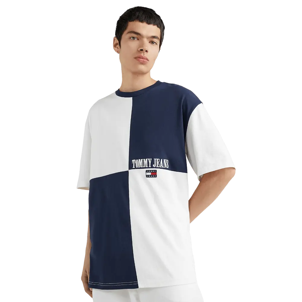 

Футболка Tommy Jeans Retro Colorblock Skater, темно-синий