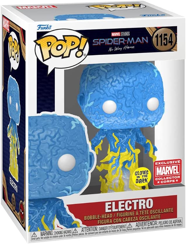 Фигурка Funko POP! Spider-Man: No Way Home Glow-in-The-Dark Electro Marvel Collector Corps Exclusive