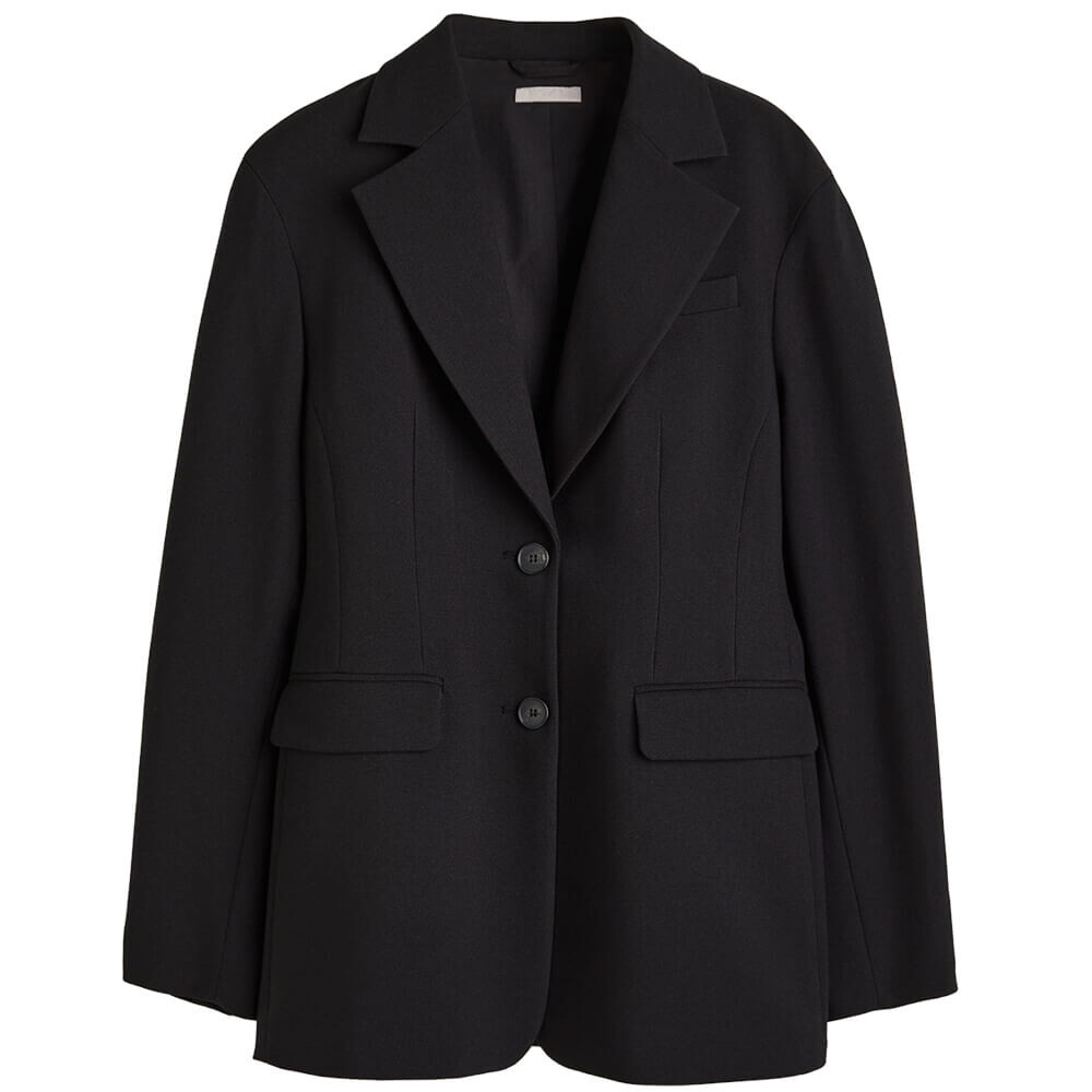 

Пиджак H&M Tailored Twill, черный