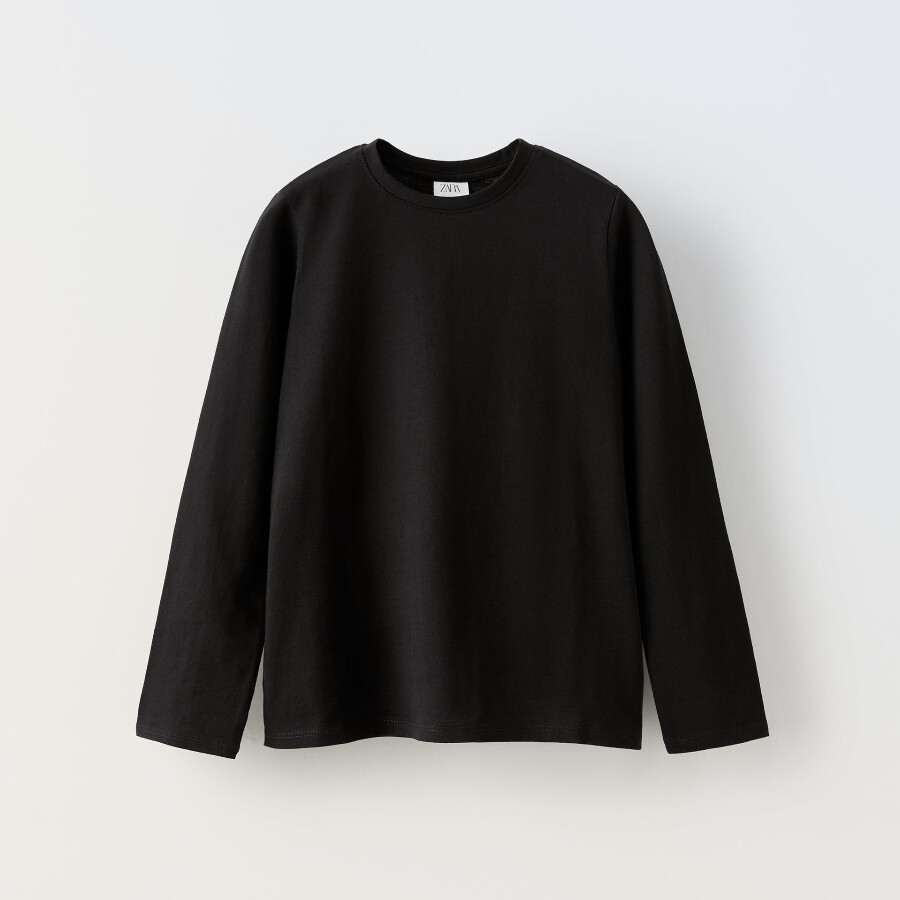 

Лонгслив для девочки Zara Plain, черный