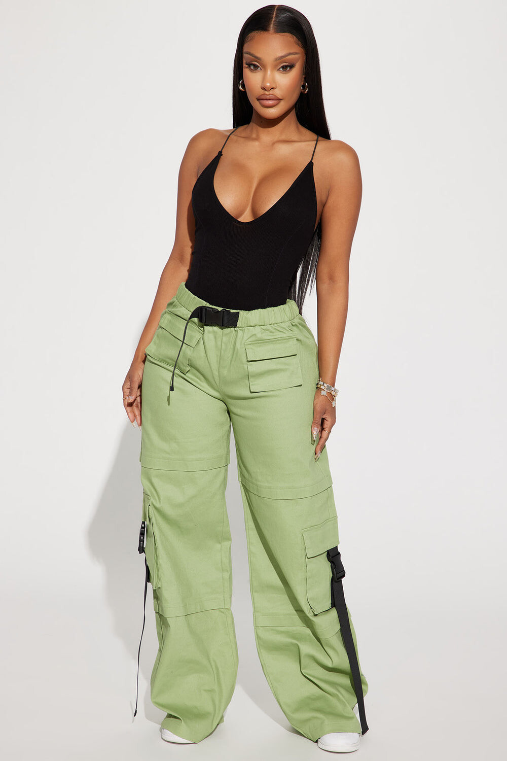

Брюки карго Fashion Nova LP30110BFN, шалфей