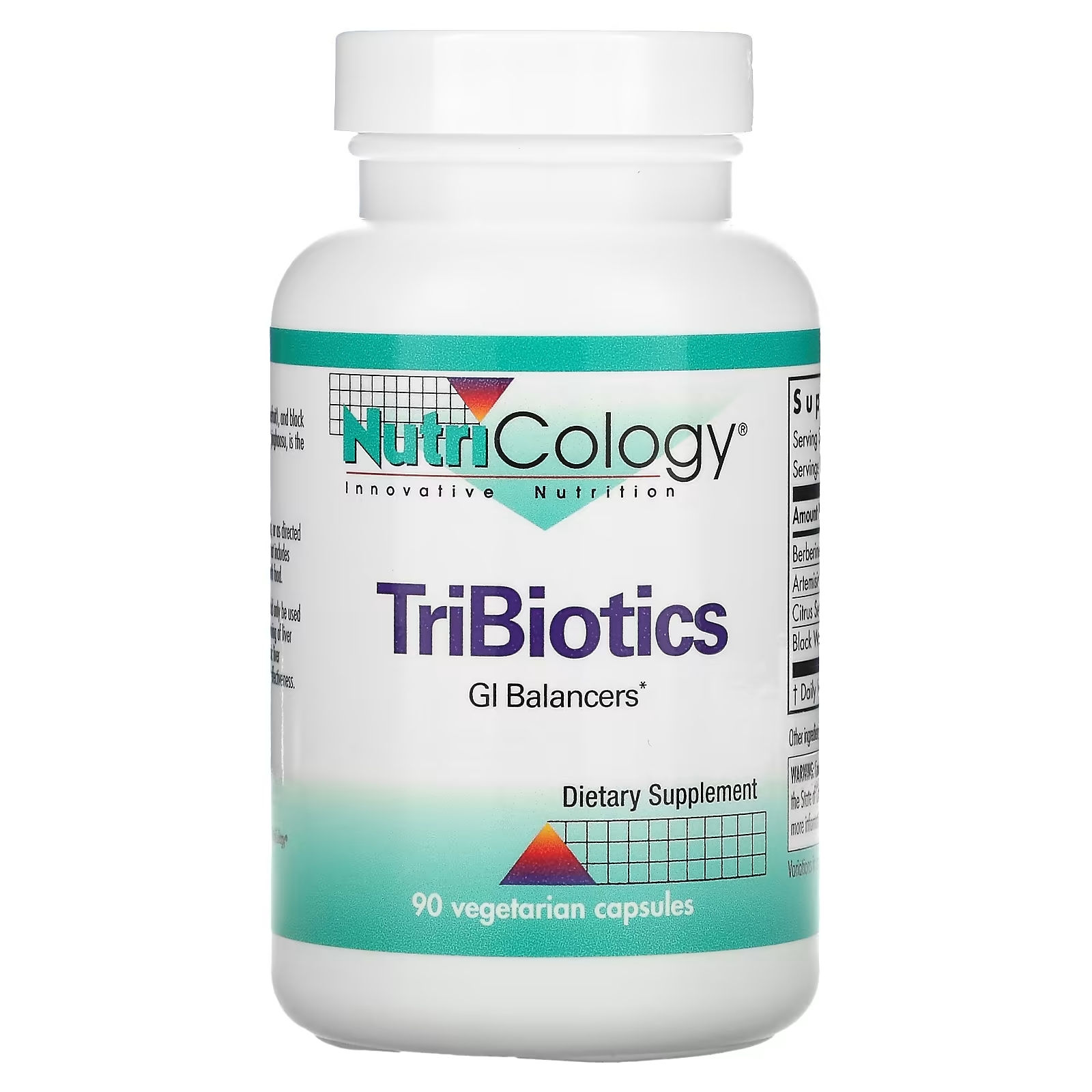 Nutricology TriBiotics, 90 вегетарианских капсул nutricology quatreactiv фолат 90 вегетарианских капсул