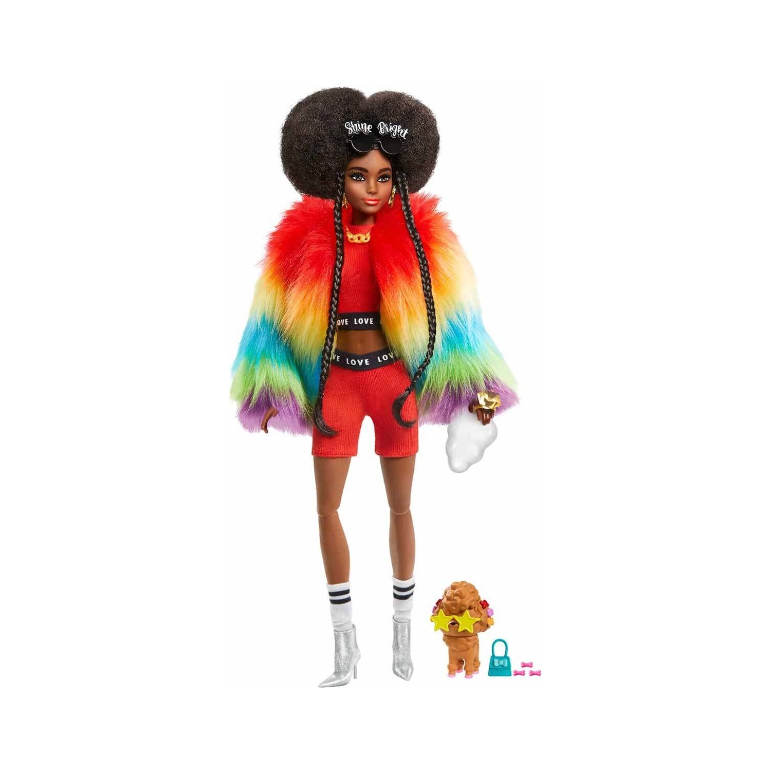 barbie picture set extra glitter crystal Кукла Barbie в цветной куртке GVR04