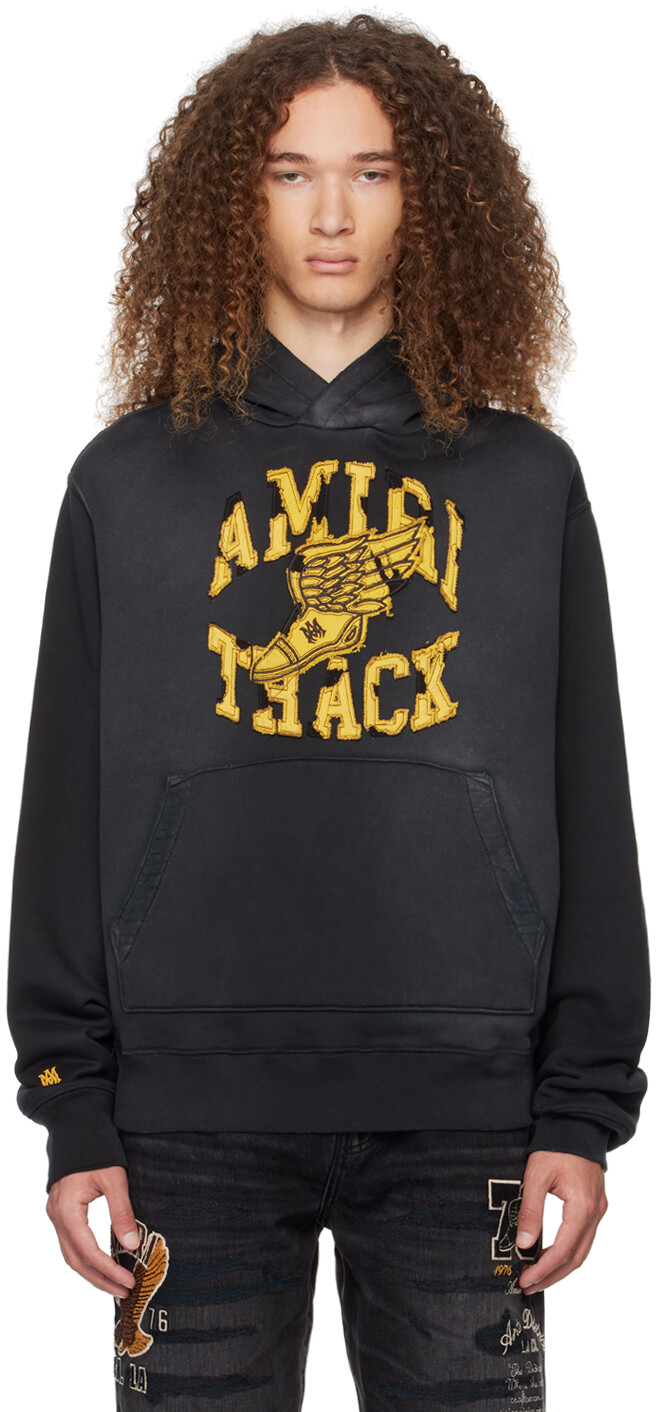 

Черная толстовка с надписью "Track" Amiri