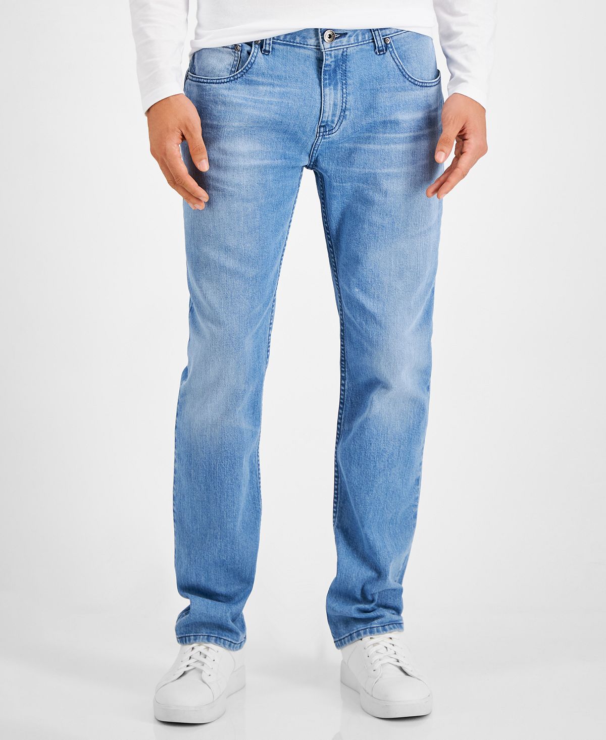 Мужские зауженные прямые джинсы cal, созданные для macy's INC International Concepts, мульти новинка 2023ss джинсы мужские джинсы синие облегающие повседневные узкие эластичные джинсы с потертостями