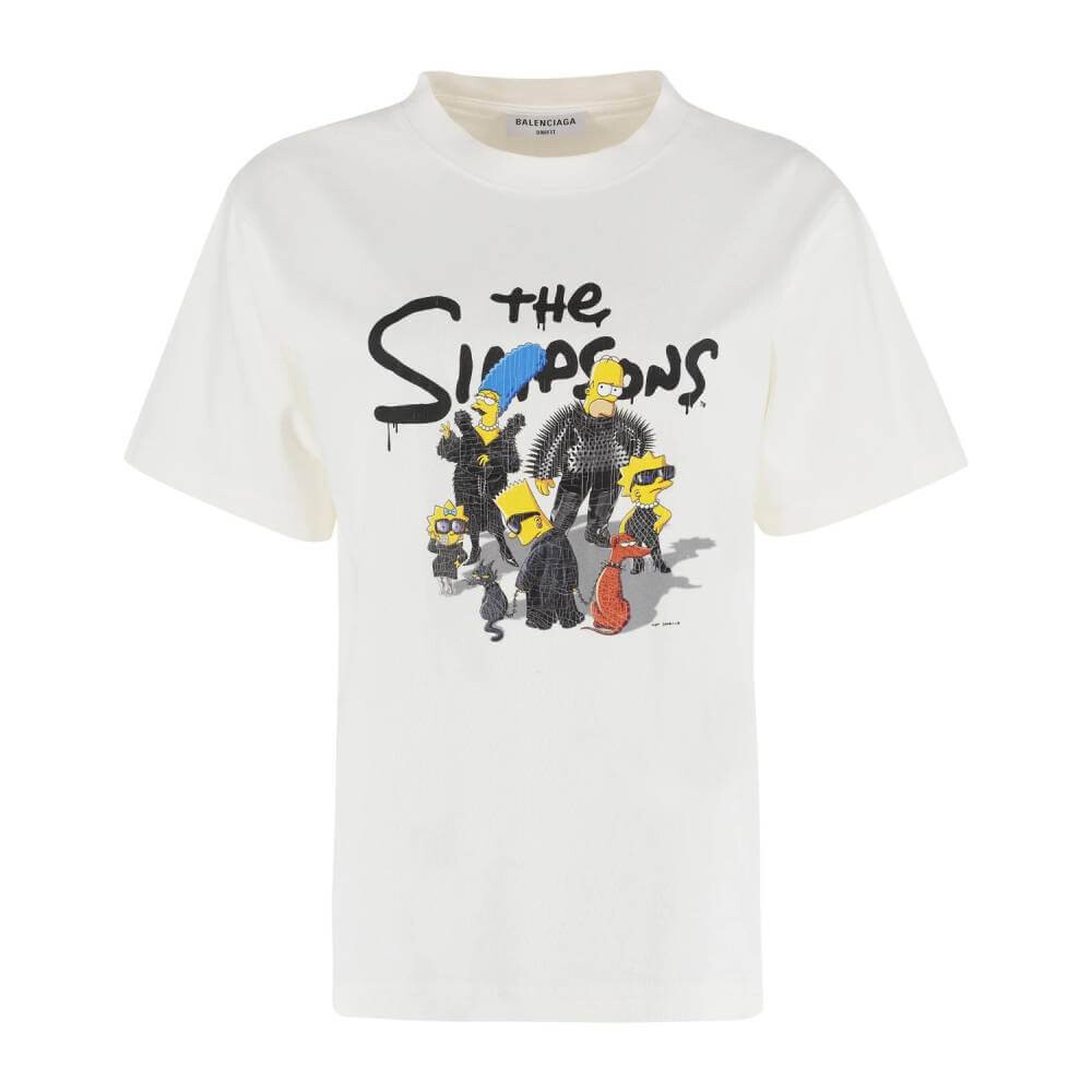 

Футболка Balenciaga x The Simpsons Cotton Crew-Neck, кремовый