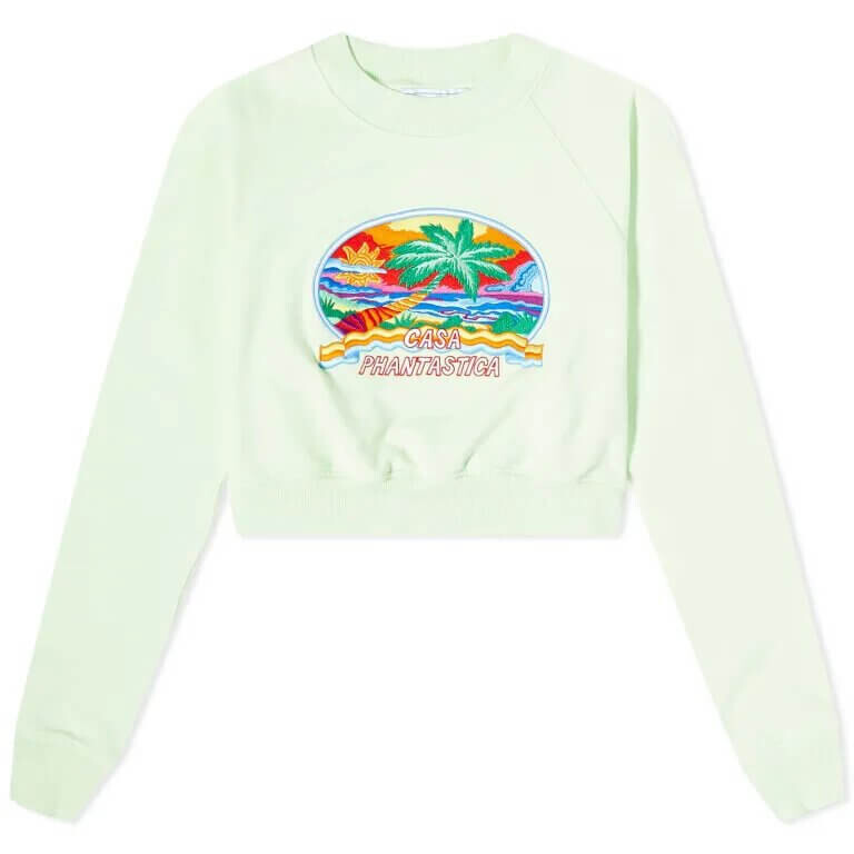 

Толстовка Casablanca Casa Phantastica Cropped Sweat, зеленый