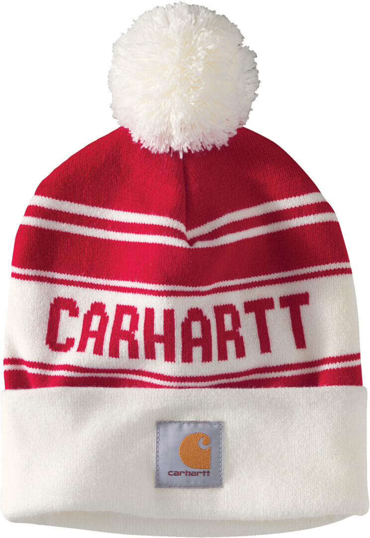 

Шапка Carhartt Knit Cuffed Logo, красный/белый