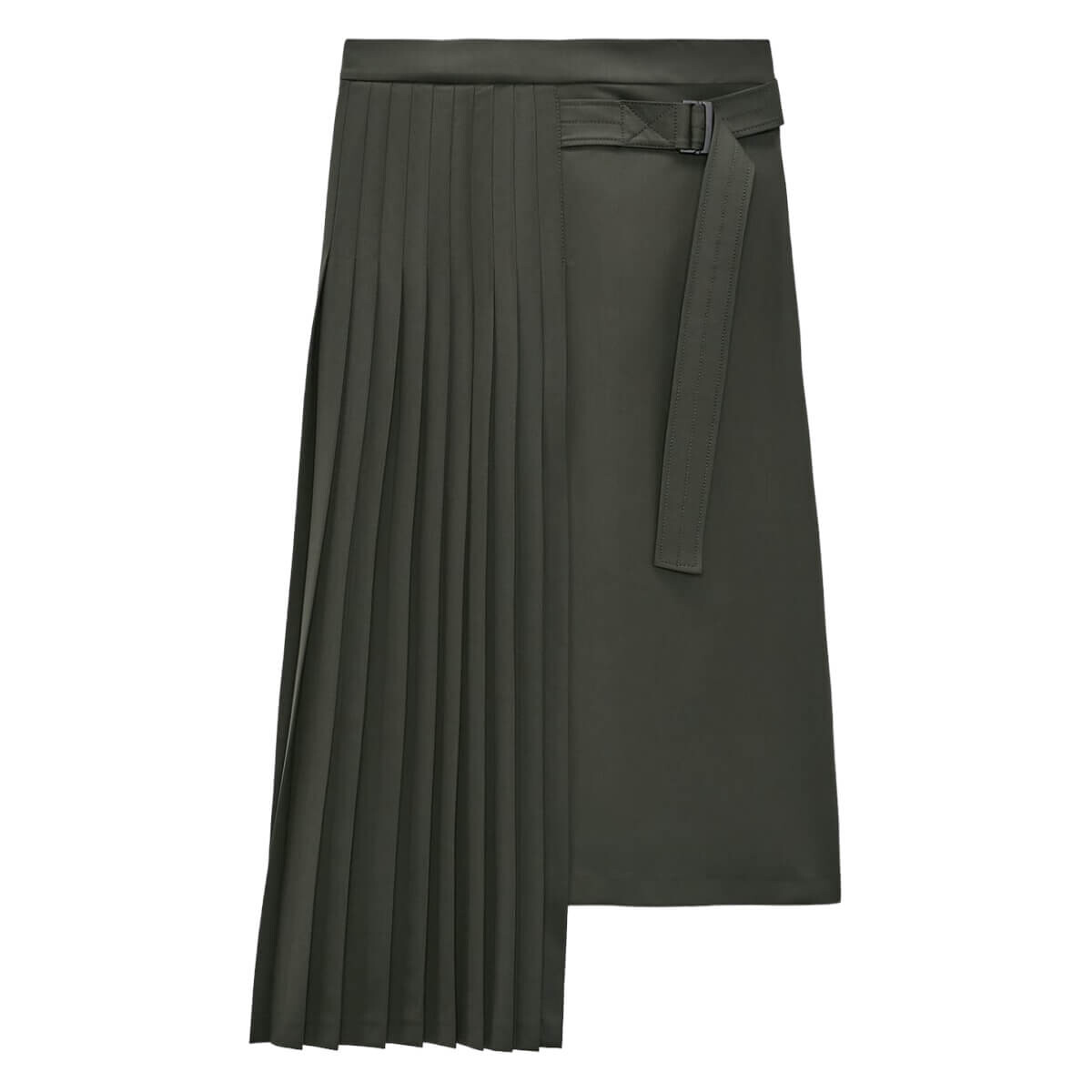 

Юбка Zara Pleated With Belt Limited Edition, хаки