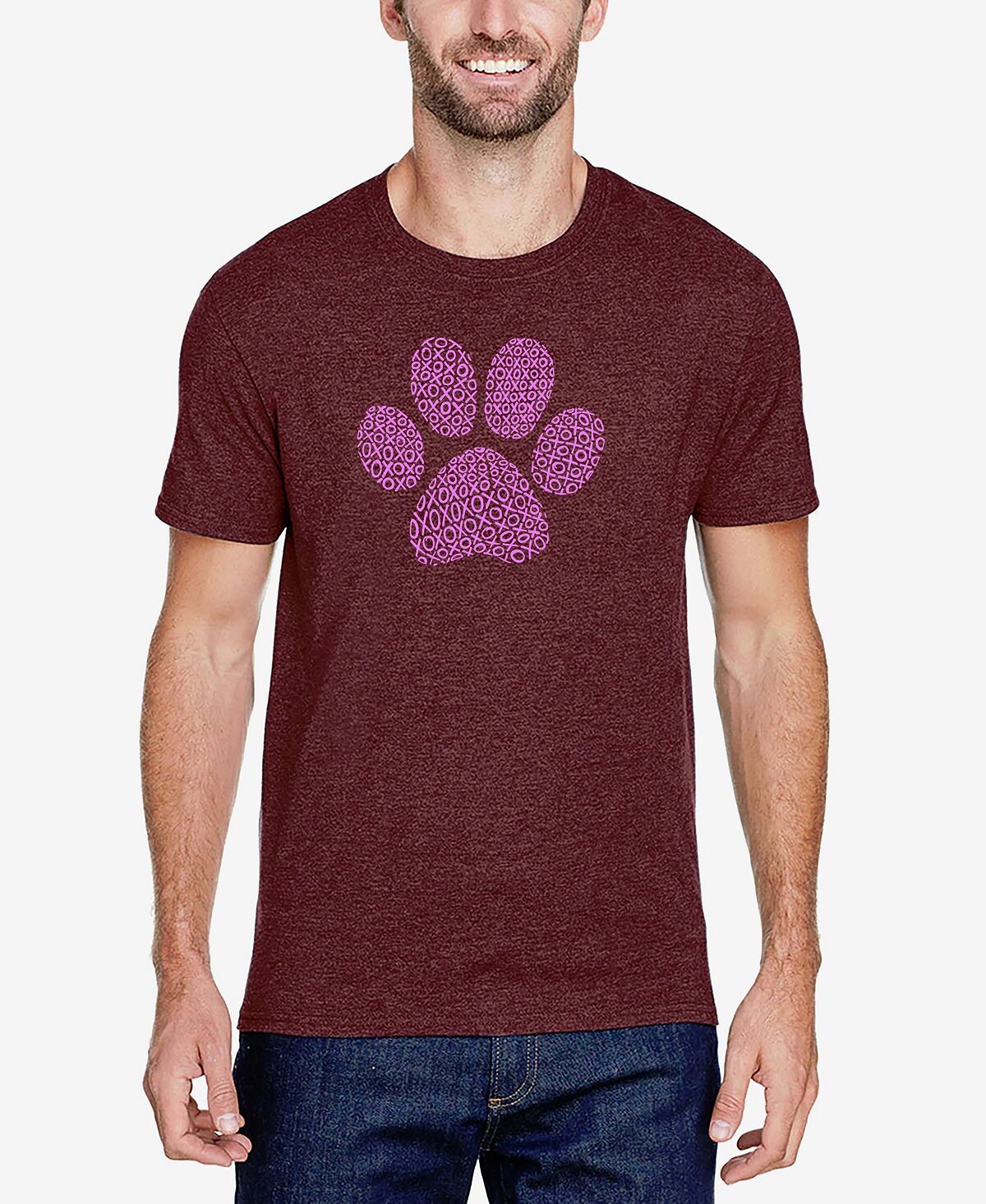 

Мужская футболка premium blend word art xoxo dog paw LA Pop Art