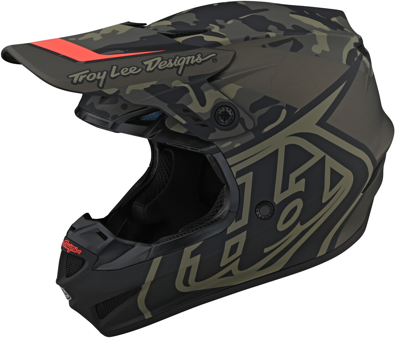 

Шлем Troy Lee Designs GP Overload Camo для мотокросса, зеленый, Черный