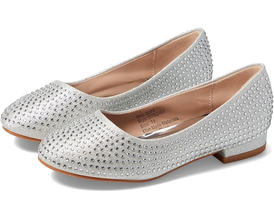 

Балетки Badgley Mischka Emma Flat, серебряный
