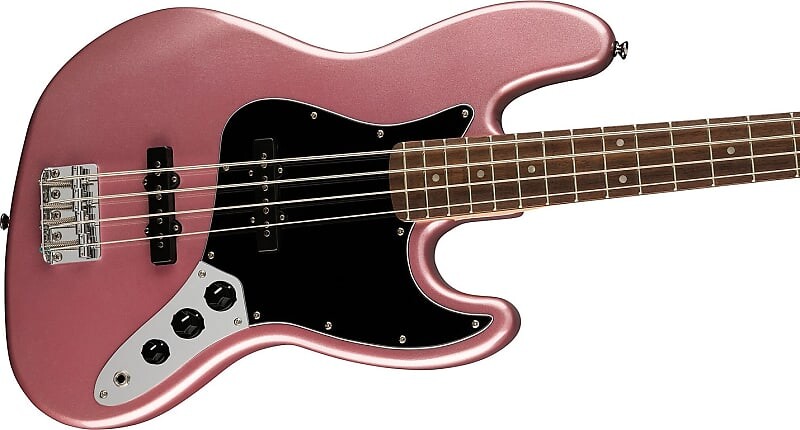 

Squier Affinity Series Jazz Bass Black Pickguard Burgundy Mist