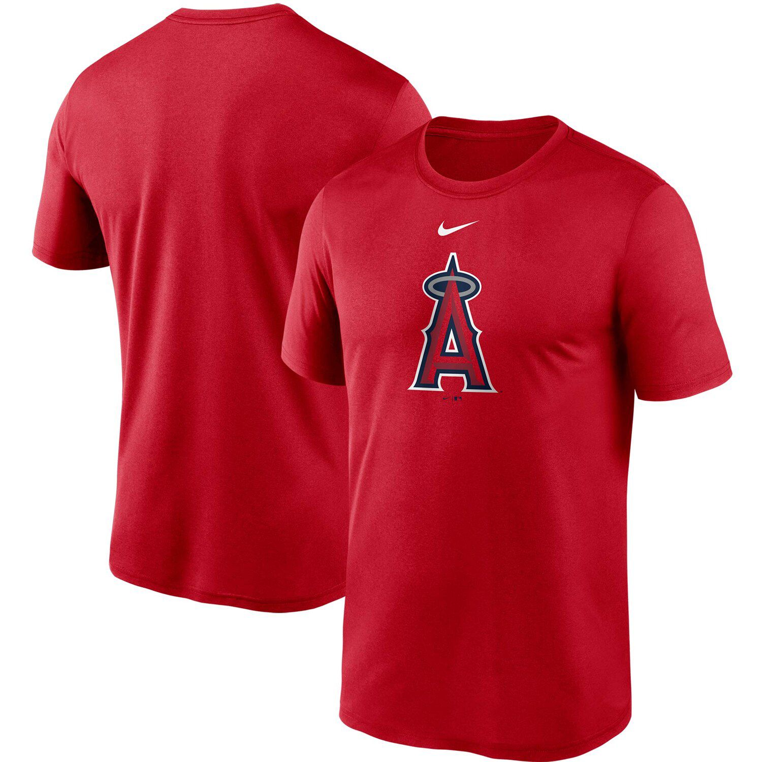 Мужская красная футболка с большим логотипом Los Angeles Angels Legend Performance Nike