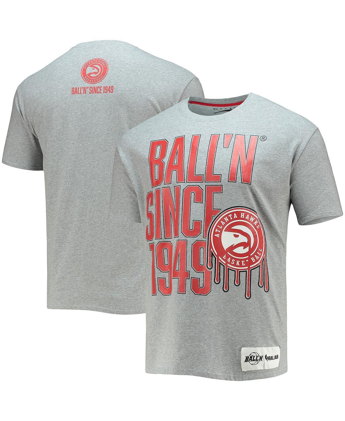 

Мужская футболка heather grey atlanta hawks с 1949 года BALL'N, мульти