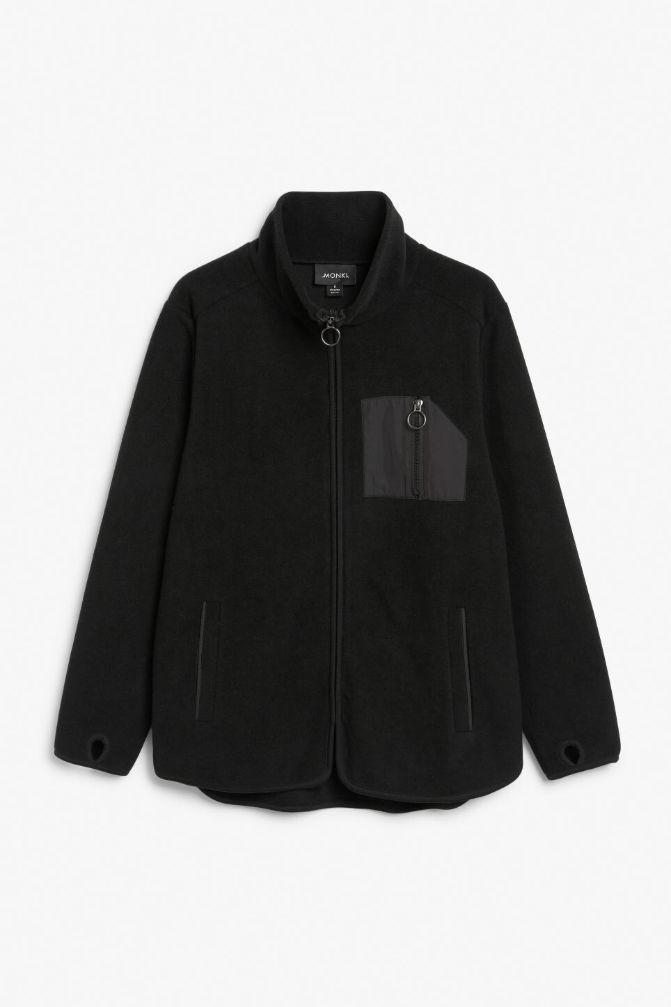 

Флисовый свитер Monki на молнии, черный