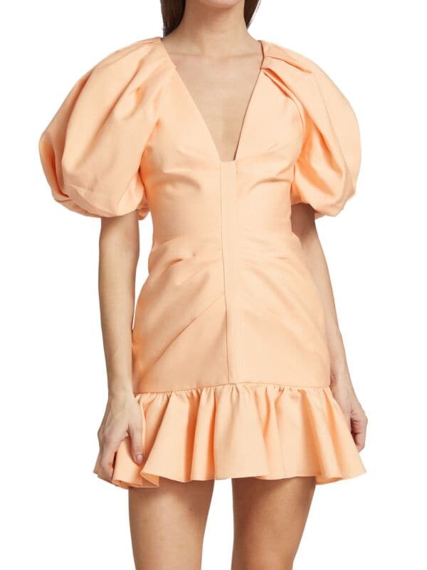 

Мини-платье Acler с рюшами grove, peach