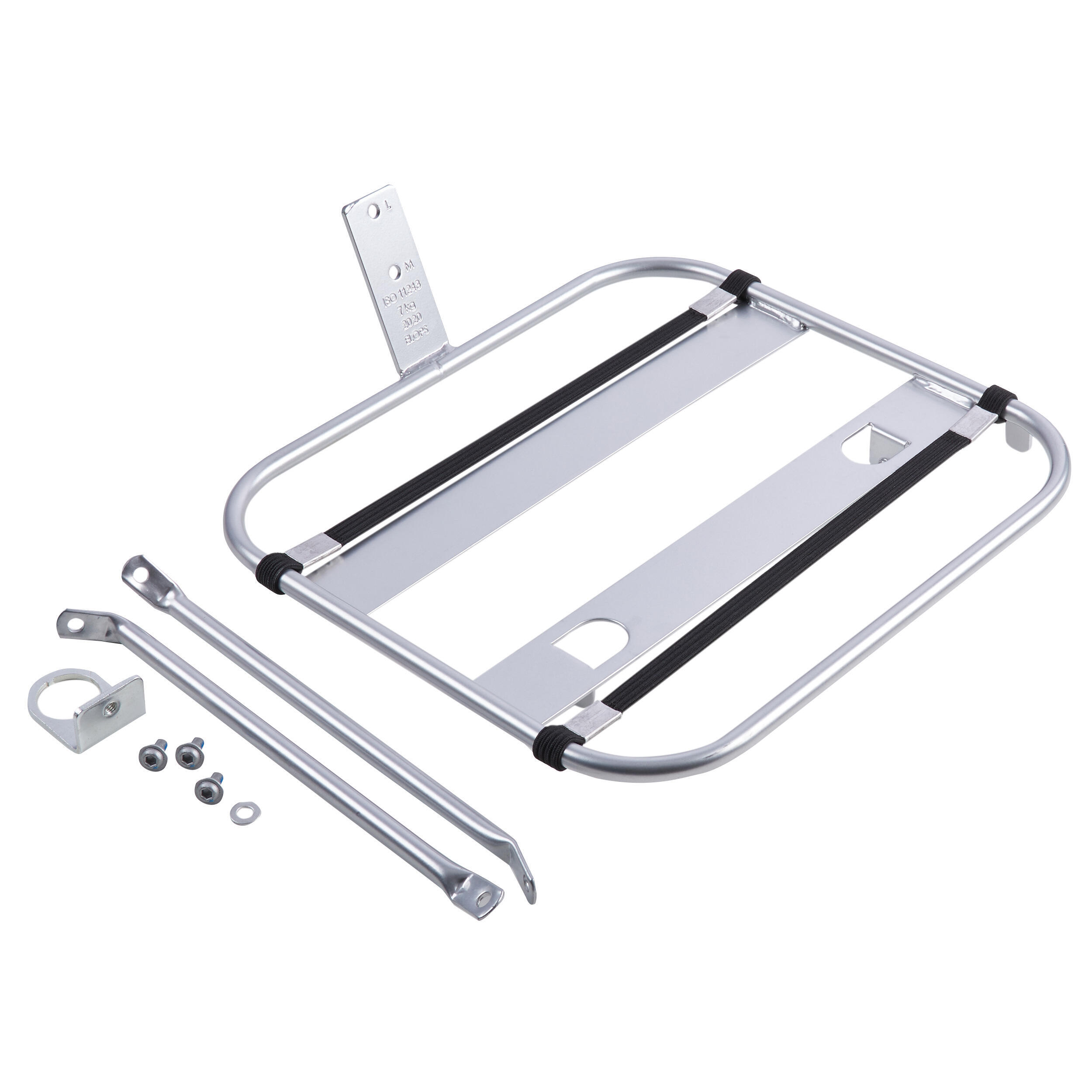 Багажник передний Elops 520 серебристый, серебро цена и фото