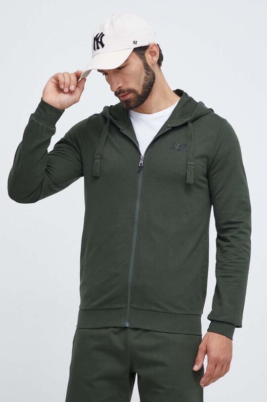 

Хлопковая толстовка EA7 Emporio Armani, зеленый