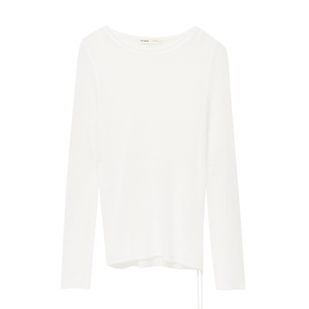 

Джемпер Pull&Bear Fine Knit With Side Gathering, кремовый, Бежевый