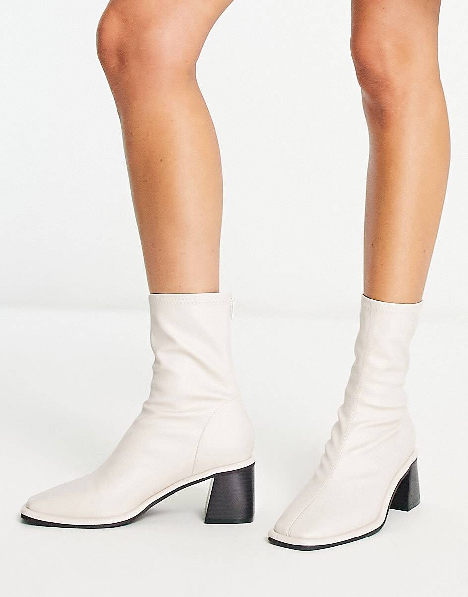

Белые ботильоны на среднем каблуке ASOS DESIGN Rescue, Белый