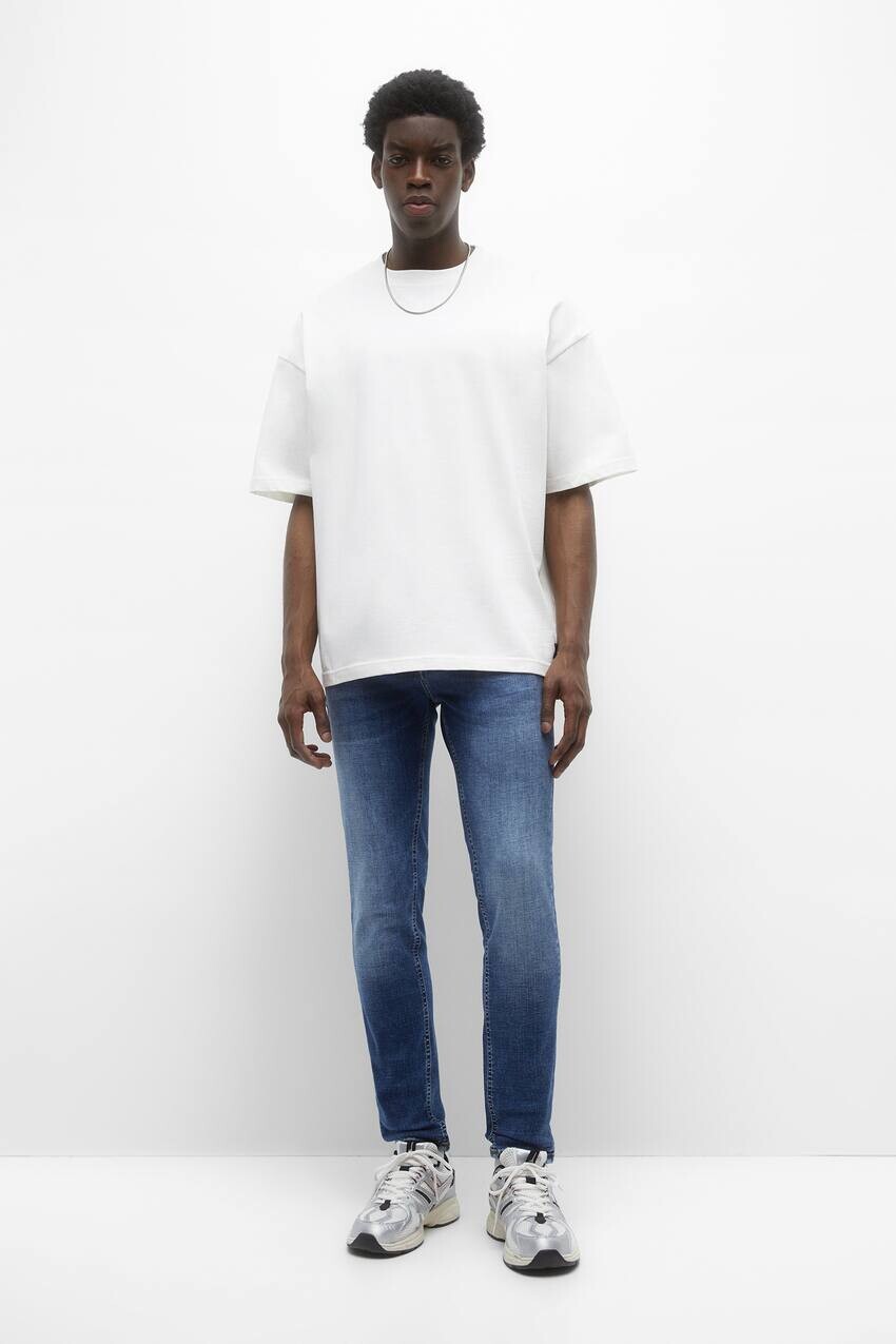 

Базовые джинсы скинни Pull&Bear, темно-синий
