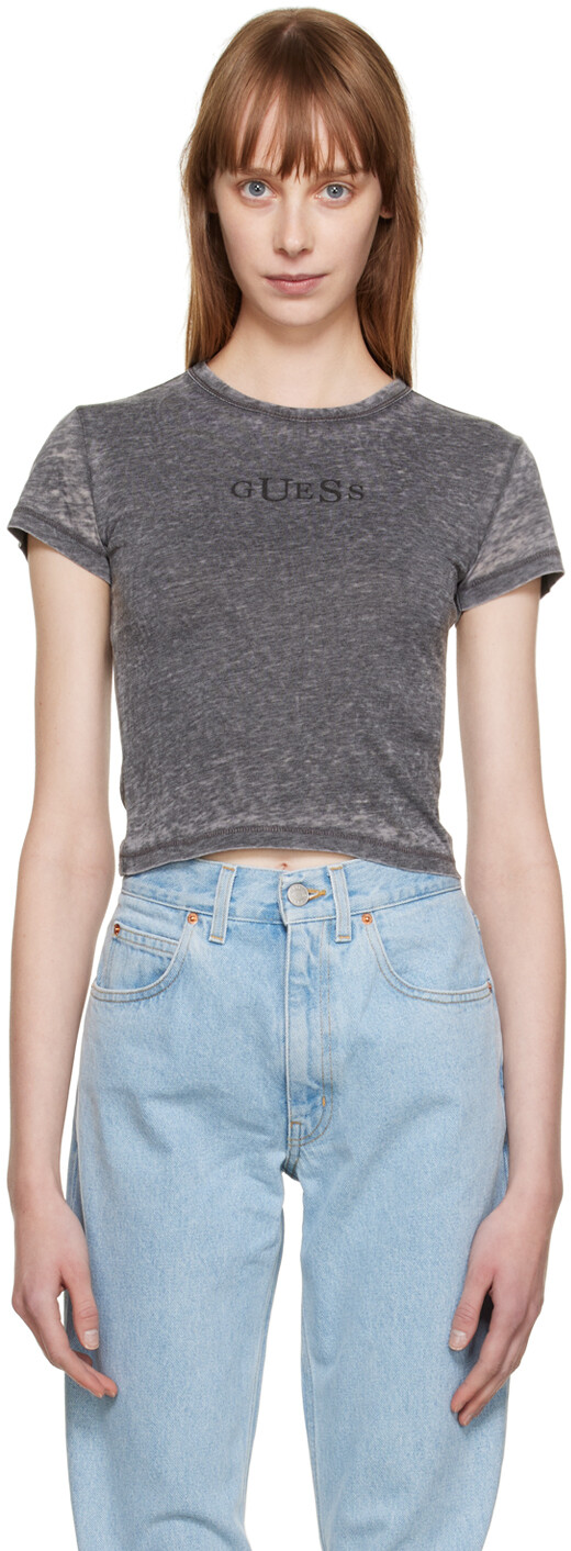 

Серая классическая детская футболка Guess Jeans U.S.A.