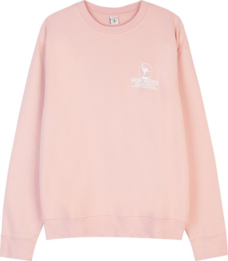 

Толстовка Sporty & Rich Gymnastics Crewneck 'Rose/White', розовый