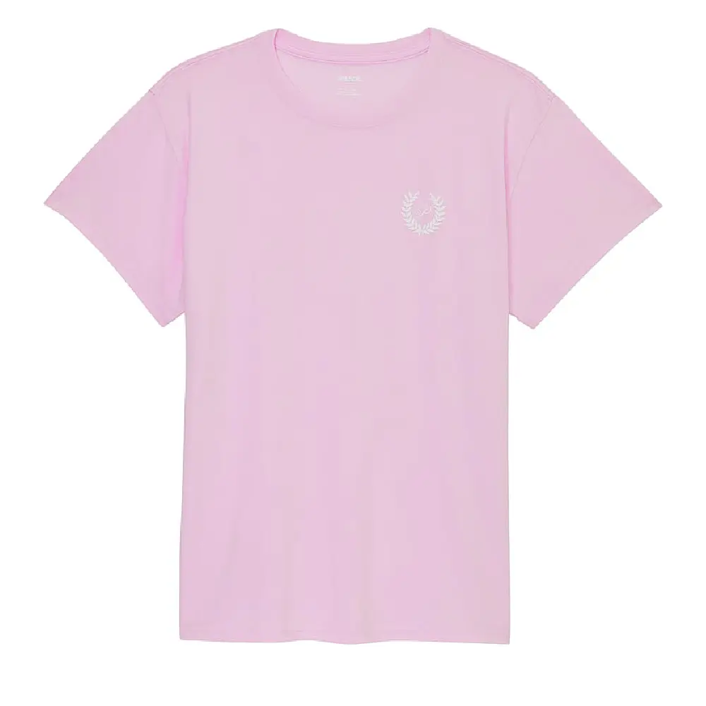 Футболка Victoria's Secret Pink Oversized Short-sleeve Campus, розовый футболка victoria s secret pink cotton short sleeve белый