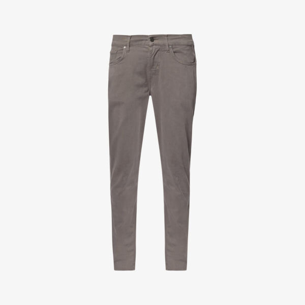 

Брюки slimmy tapered узкого кроя из эластичного смесового хлопка 7 For All Mankind, серый