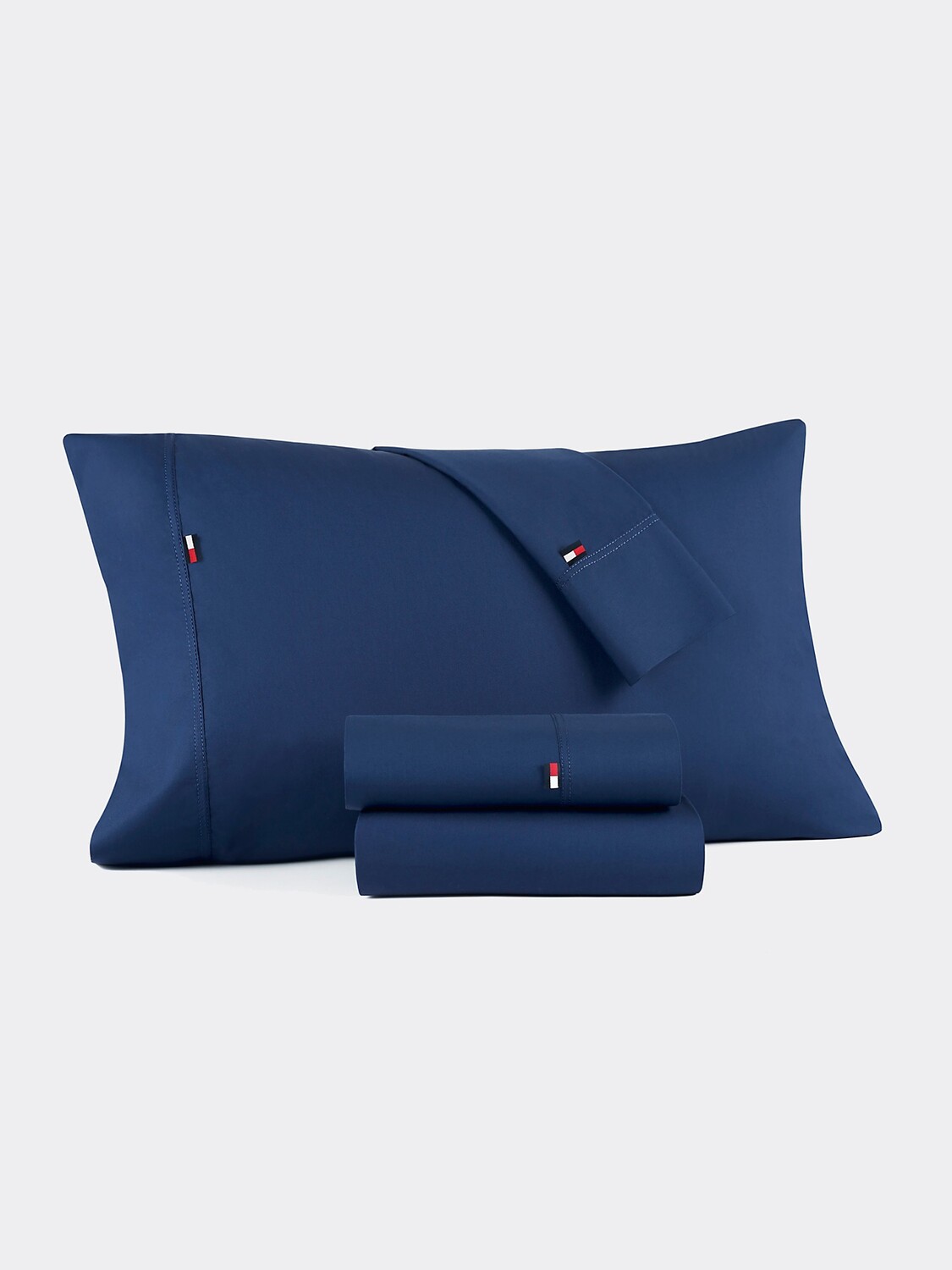 

Комплект простыней signature solid темно-синий Tommy Hilfiger, темно-синий